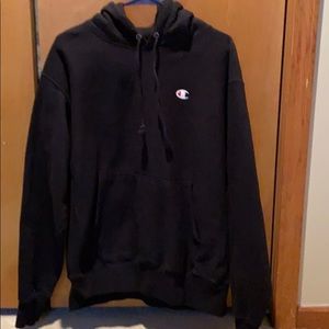 Champion men’s black hoodie size large